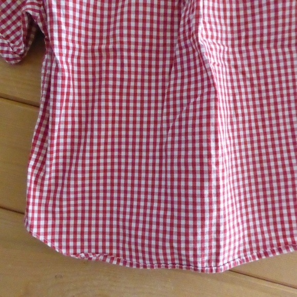 Comme Ca ISM Red Gingham Check Boy Shirt S 6-7 - Picture 7 of 8